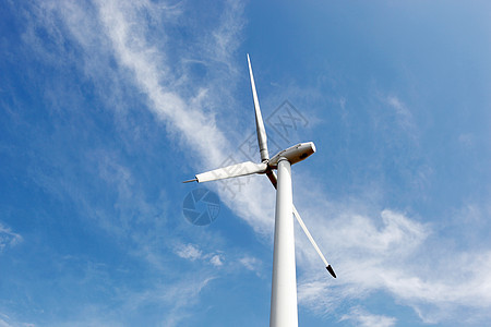 高空风力涡轮机全球插图创新纺纱自然资源技术日落风车照片股票图片