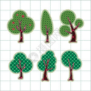 树图标集的收藏拼图概念集图片