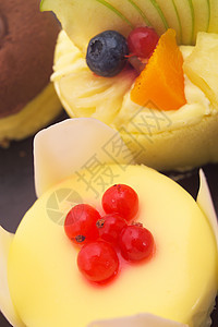 新鲜咖哩果饼美食水果派对生日食物饮食盘子蛋糕甜点小吃图片