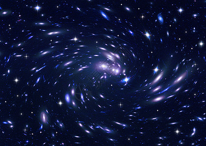 遥远的银河系星系天空螺旋光环微光星云紫色望远镜蓝色插图图片