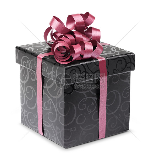 时装黑色现黑盒红色惊喜购物展示庆典盒子丝带生日礼物紫色图片