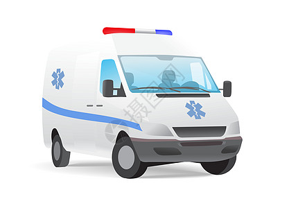 救护车面包蓝色星徽背景图片