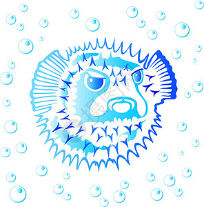 气球鱼眼睛气泡珊瑚绘画漂浮热带海洋生活游泳卡通片图片