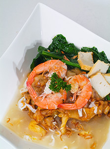 与海食一起吃炒饭面美食蔬菜豆芽烹饪餐厅洋葱对虾盘子花生香葱图片