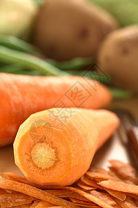 切胡萝卜饮食烹饪食物橙子蔬菜营养背景图片