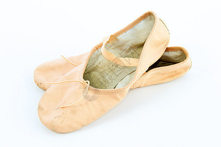 芭蕾点鞋或滑鼠白色鞋带舞蹈丝带拖鞋粉色图片
