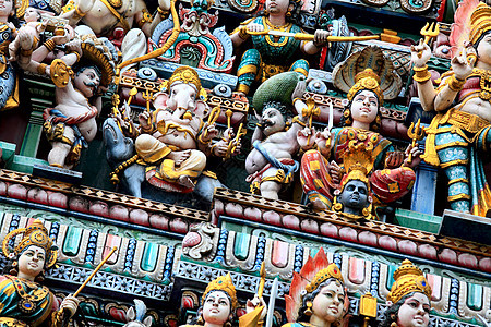 Hhindu 寺庙雕像旅行雕塑文化地标入口祷告上帝宗教遗产纪念碑图片