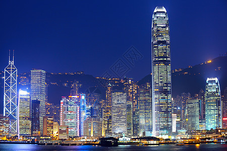 晚上在香港旅行金融建筑市中心办公室场景顶峰港口经济商业图片