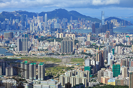 香港的建筑物天空建筑地标建筑学海洋住宅天际港口旅行城市图片