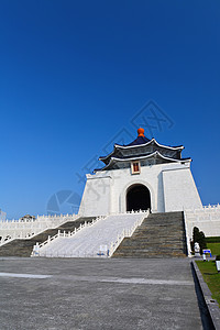在泰万的清开石纪念堂旅行寺庙蓝色历史性纪念碑楼梯观光纪念馆介石石头图片