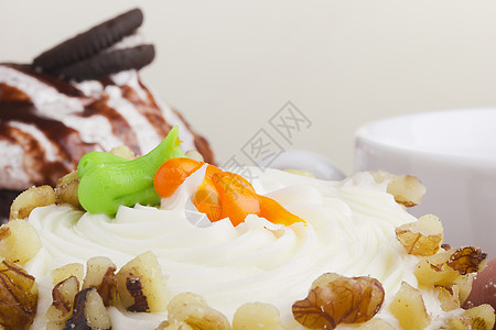 胡萝卜蛋糕庆典奶油小吃面包食物蛋糕装饰糕点橙子美食图片