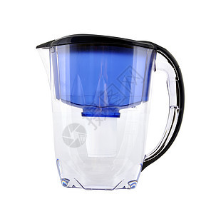 水过滤器宏观液体蓝色投手反射塑料水壶饮料白色玻璃图片