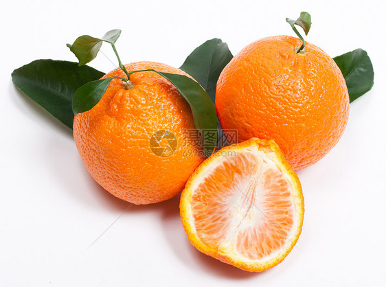 带绿叶的里普国语绿色饮料白色水果橙子黄色甜点团体生活叶子图片