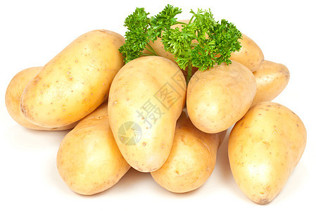 土豆和含面卷皮的马铃薯蔬菜白色食物宏观饮食淀粉香菜图片