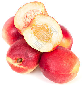 白底孤立于白底的内晶体工作室白色油桃食物水果图片