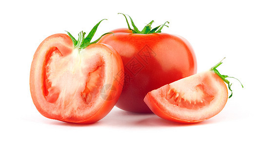 青叶番茄食物蔬菜水平绿色健康工作室红色水果活力剪裁图片