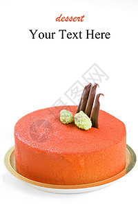 甜点巧克力橙子食物糕点金子白色绿色美食家蛋糕图片