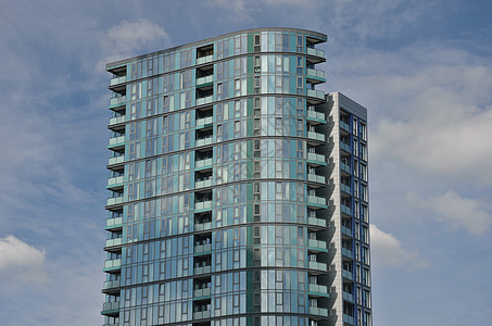 高升楼蓝色城市玻璃办公室建筑物天空建筑景观摩天大楼房子背景图片