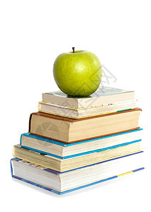 书本图书生活学校绿色水果白色生产教育背景图片