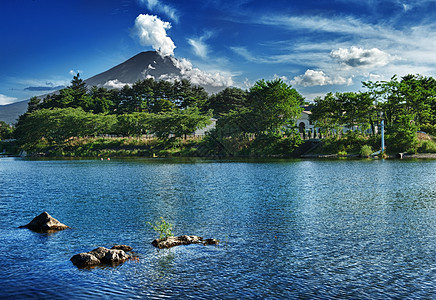 藤藤山白色观光火山天空顶峰字法风景蓝色假期旅行图片