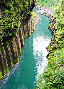 高原峡谷山脉森林蓝色天蓝色公园绿色鸿沟岩石溪流图片