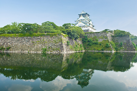 大阪城堡公园建筑吸引力建筑学游客地区地标文化城市墙壁图片