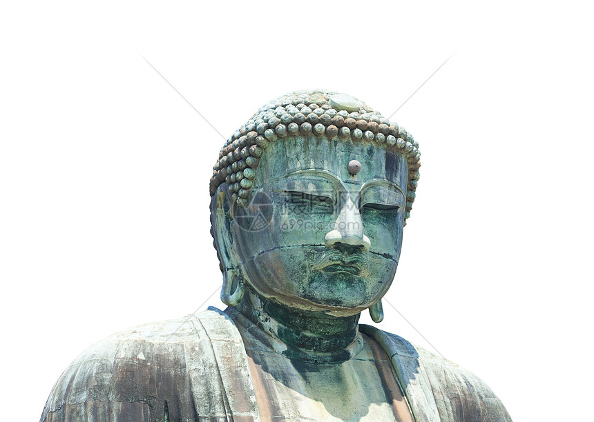 卡马库拉的佛祖寺庙雕像白色青铜宗教金属大佛地标图片