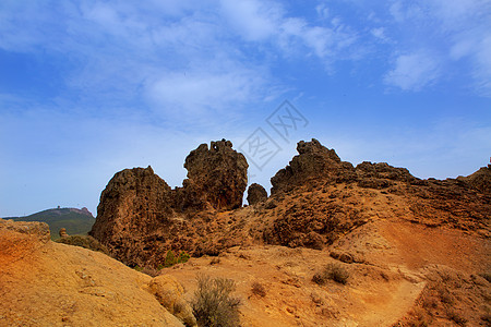 Nublo 的大加那利岛查看顶峰地质学利岛石头孤独火山地标奶奶海拔巅峰图片