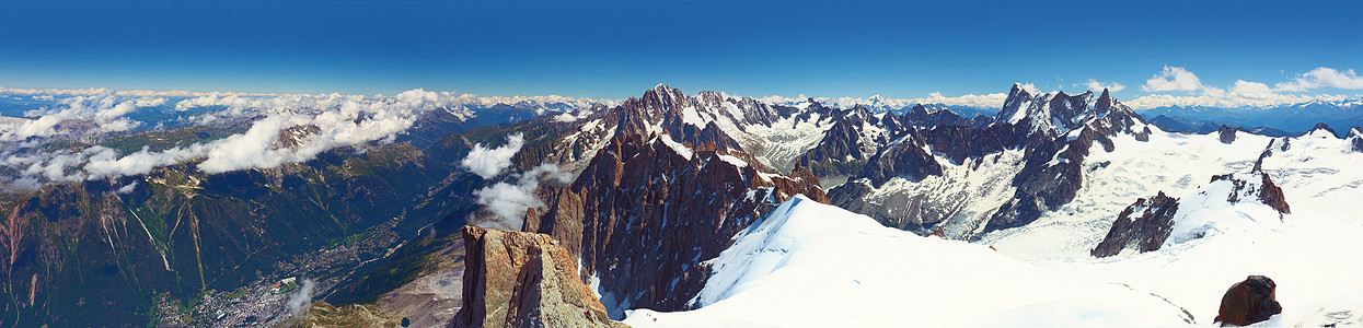 阿尔卑斯山场景旅行太阳天空环境石头顶峰冰川风景全景图片