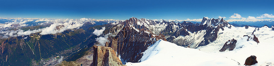 阿尔卑斯山场景旅行太阳天空环境石头顶峰冰川风景全景图片