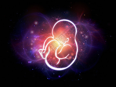 胎儿的光芒怀孕胎位婴儿星星孩子胎盘胚胎星云插图子宫图片