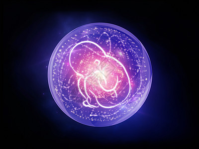 胎儿的球体胚胎子宫星云作品婴儿插图胎盘星星墙纸生长图片