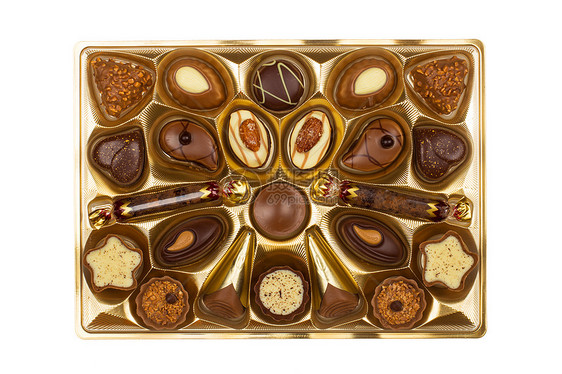 巧克力糖果盒糖果条食物盒子甜点金子黄色礼物纸盒包装糖果图片