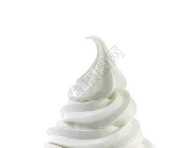 白色的香草软冰淇淋 非常美丽图片