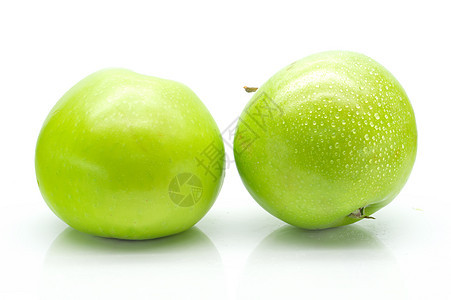 绿苹果茶点水果食物白色图片