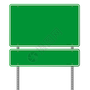 绿色空白路标图片