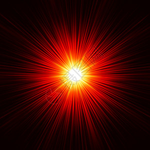 红色 光束恒星爆发红火和黄火 EPS 8暴发径向激光火花插图白色辐射光环辉光红色插画