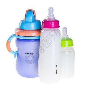 背着牛奶的婴儿瓶奶制品育儿卫生橡皮童年乳胶塑料孩子容量白色图片