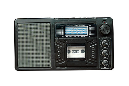 旧旧无线电台娱乐玩家笔记音乐车站金子电气录音机电子产品按钮图片