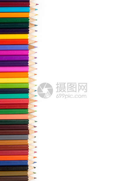 彩色铅笔分类工艺艺术水平团体教育蜡笔照片白色摄影工作室图片