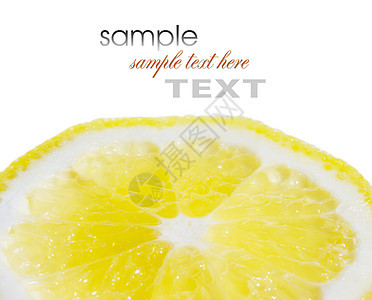 一小片柠檬宏观果汁水果果皮香橼果味圆圈营养饮食食物热带图片