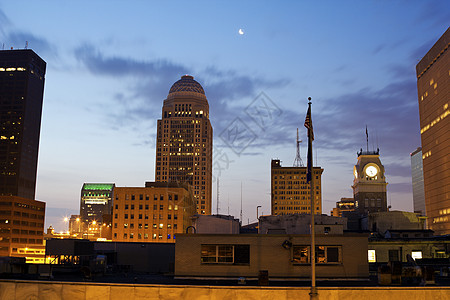 在路易斯维尔的清晨摩天大楼城市建筑学建筑市中心旅行背景图片