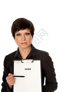 TV 新闻文章印刷工公关文书手指工作出版物记者打印女士图片