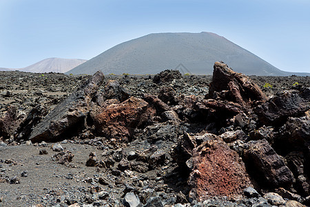 火灾山火山熔岩天空旅游孤独岩石观光假期干旱自然蓝色石头图片