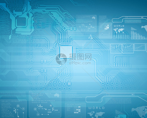 设计用途的电气计划科学芯片电路微电子母板电子木板卡片技术力量图片