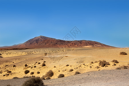 兰萨罗特的Ajaches山天空土壤干旱岛屿火山蓝色石头土地自然晴天图片