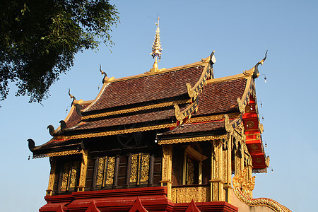 泰国教会雕塑建筑学历史性天空古董佛教徒旅行宗教旅游寺庙图片