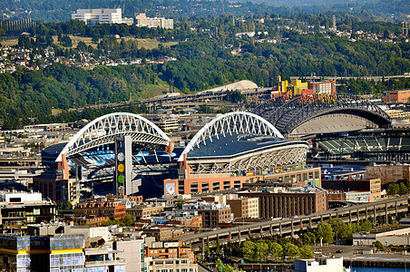 西雅图天景天空城市建筑物建筑天际图片