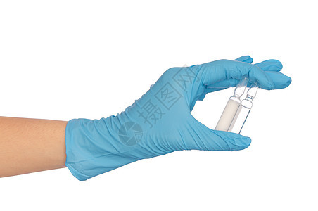 接种疫苗的安培蓝色教育手套外套药品生物学酊剂管子专注实验图片