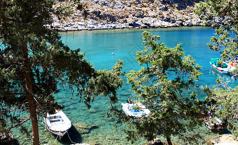 希腊的绿化水域图片